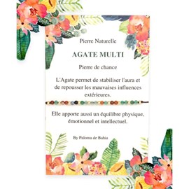 Bracelet agate multi