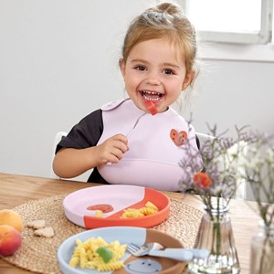 Bavoir en silicone happy rascals -
