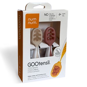 Lot de 2 pré-cuillères beige et mau