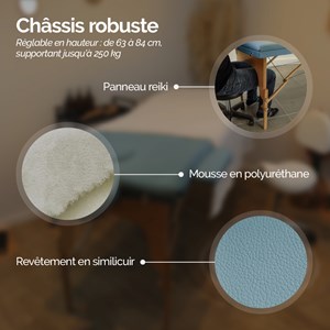 Table de massage - 2 zones