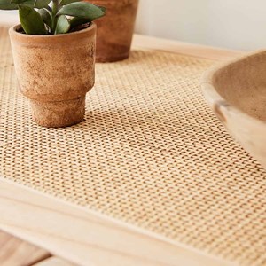 Buffet en mindi massif et cannage