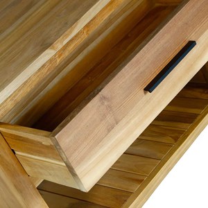 Meuble de salle de bain en bois de teck