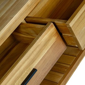 Meuble de salle de bain bois de teck 135