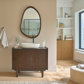 Meuble de salle de bain bois de mindi