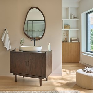 Meuble de salle de bain bois de mindi