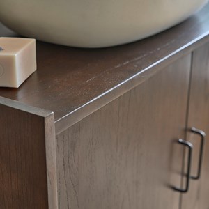 Meuble de salle de bain bois de mindi