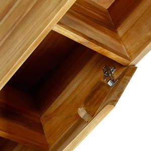 Colonne en bois de teck suspendue