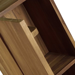 Colonne en bois de teck suspendue