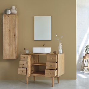 Meuble de salle de bain en mindi