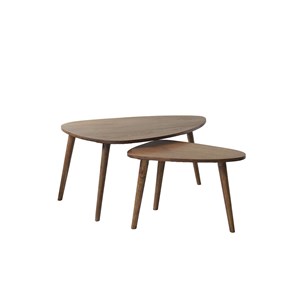 Lot de tables basses en mindi massif