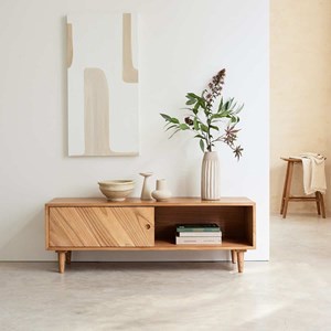 Meuble tv en mindi massif 135 cm