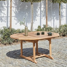 Table de jardin teck 6&nbsp;8 p