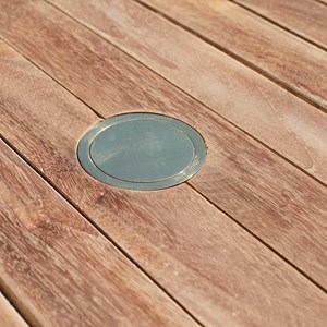 Table de jardin teck 6&nbsp;8 p
