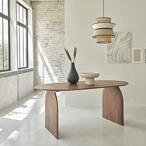Table en manguier finition noyer 8 perso