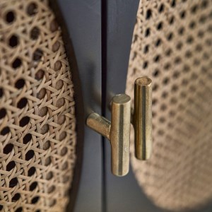 Buffet en manguier massif et cannage