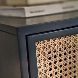 Buffet en manguier massif et cannage