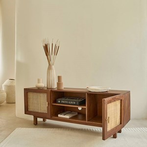 Meuble tv manguier finition noyer