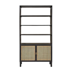 Bibliothèque en manguier massif noire