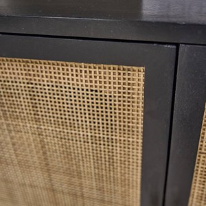 Bibliothèque en manguier massif noire