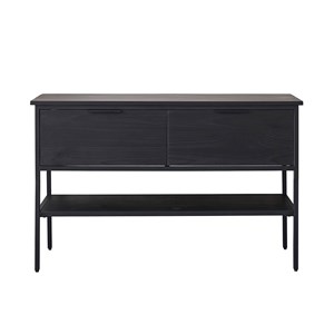 Meuble salle de bain pin massif et métal