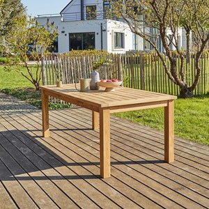 Table de jardin teck recyclé extensible