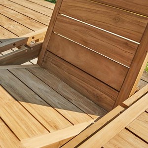 Table de jardin teck recyclé extensible