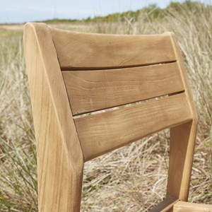 Lot de 2 chaises en teck recyclé