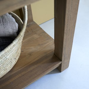 Meuble de salle de bain en teck recyclé