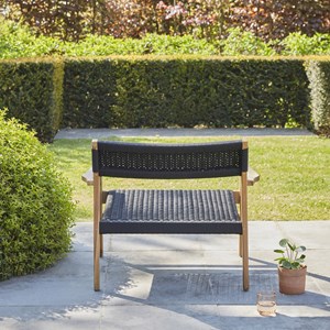 Fauteuil de jardin en teck et cordage