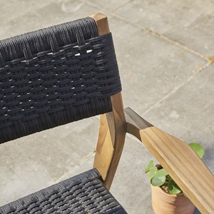 Fauteuil de jardin en teck et cordage
