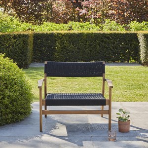 Fauteuil de jardin en teck et cordage