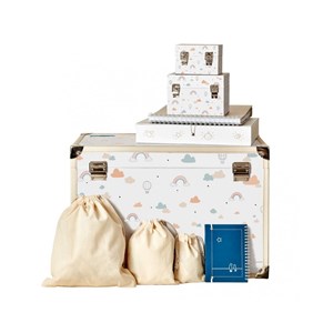 Coffret de naissance nuages arc en ciel