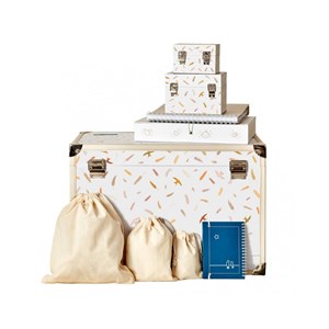 Coffret de naissance blés oiseaux- jaune