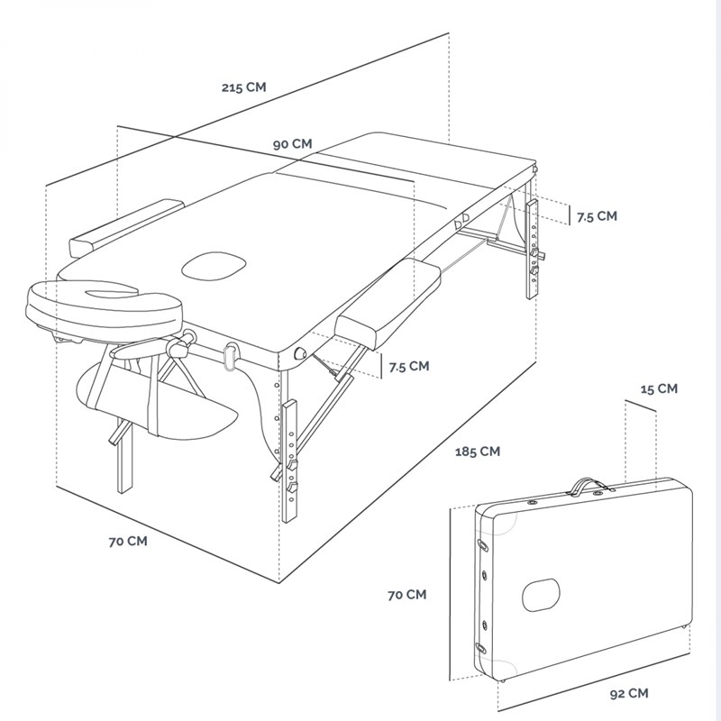 Table de massage - 3 zones (Vivezen) - Image 1