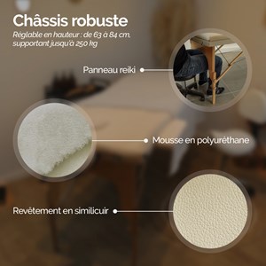 Table de massage - 3 zones