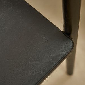 Lot de 2 chaises en teck massif noire