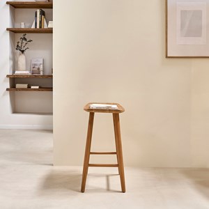 Tabouret en teck massif 65 cm