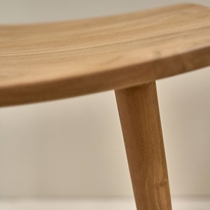 Lot de 2 tabourets en teck massif 65 cm