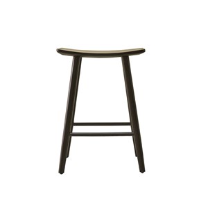 Tabouret en teck massif noir 65 cm
