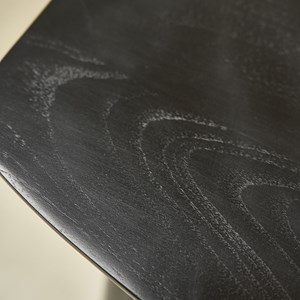 2 tabourets en teck massif noirs 65 cm