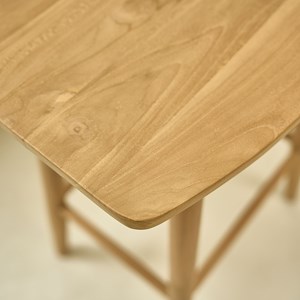 Lot de 2 tabourets en teck massif