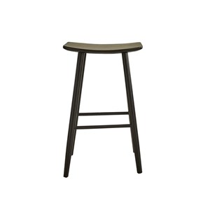 Tabouret en teck massif noir 75 cm