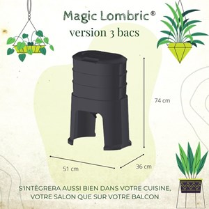 Lombricomposteur magic lombric 48l