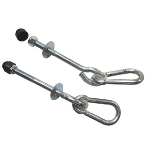 Lot de 2 crochets mousqueton en acier