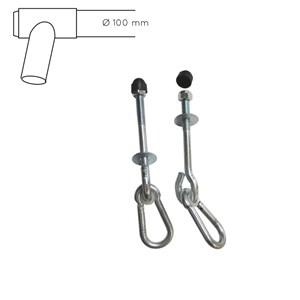 Lot de 2 crochets mousqueton en acier