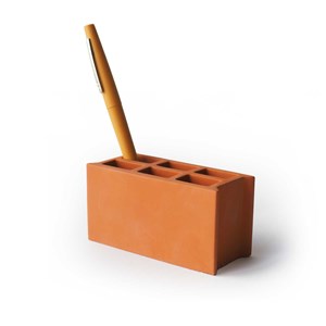 Parpaing - pot à crayons terracotta