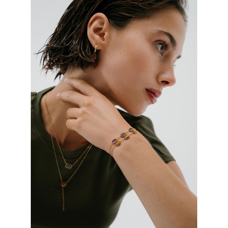 AEC Paris - Bracelet chaîne eurybie oeil de tigre