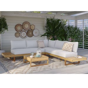 Salon de jardin montana gris et housse