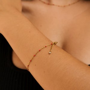 Bougie bijou cadeau bracelet perles