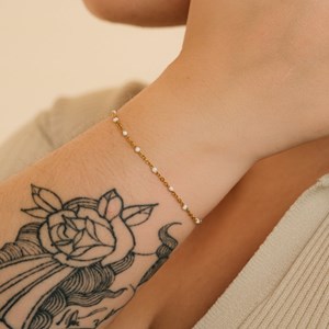 Bougie bijou cadeau bracelet perles